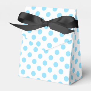 Baby blue and white polka dots favor boxes