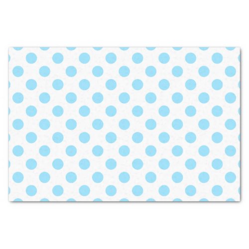 Baby blue and white polka dots tissue paper