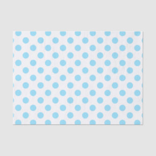 Baby blue and white polka dots tissue paper