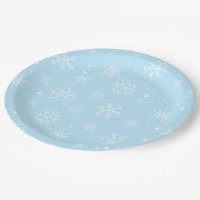 Glad White & Gray Snowflake Pattern 10 Premium Paper Plates, 20