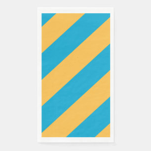 Baby Blue and Yellow Stripes Paper Guest Towels