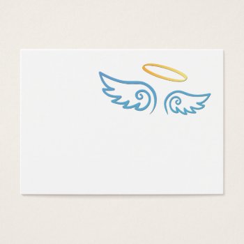 Baby Blue Angel Wings With Halo by eatlovepray at Zazzle