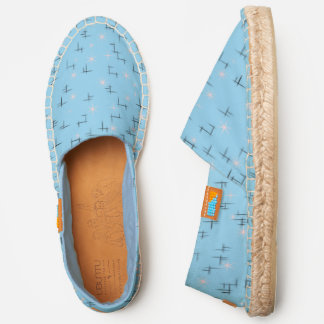 Baby Blue Atomic Age Pattern Espadrilles