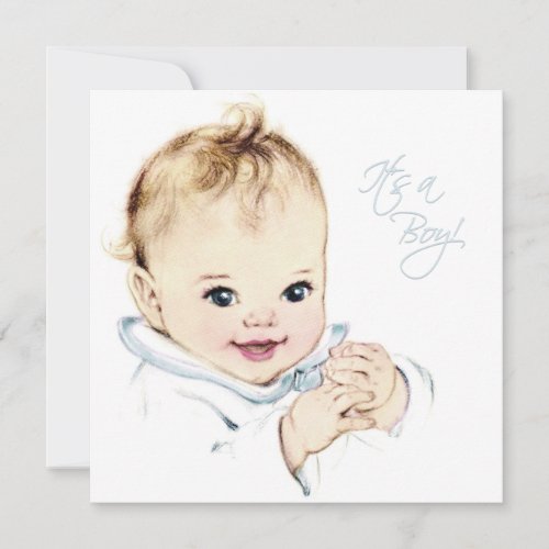 Baby Blue Baby Boy Shower Invites