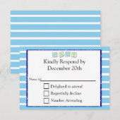 Baby Blue baby Shower RSVP Card | Zazzle