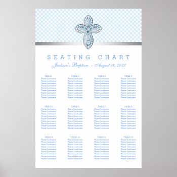 Baby Blue Baptism Seating Chart by The_Vintage_Boutique at Zazzle