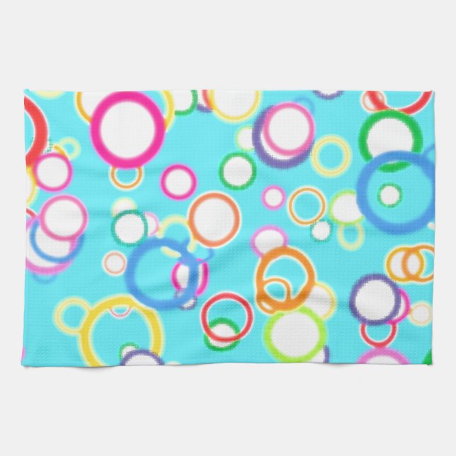 BABY BLUE BATH BUBBLES KITCHEN TOWEL (Horizontal)