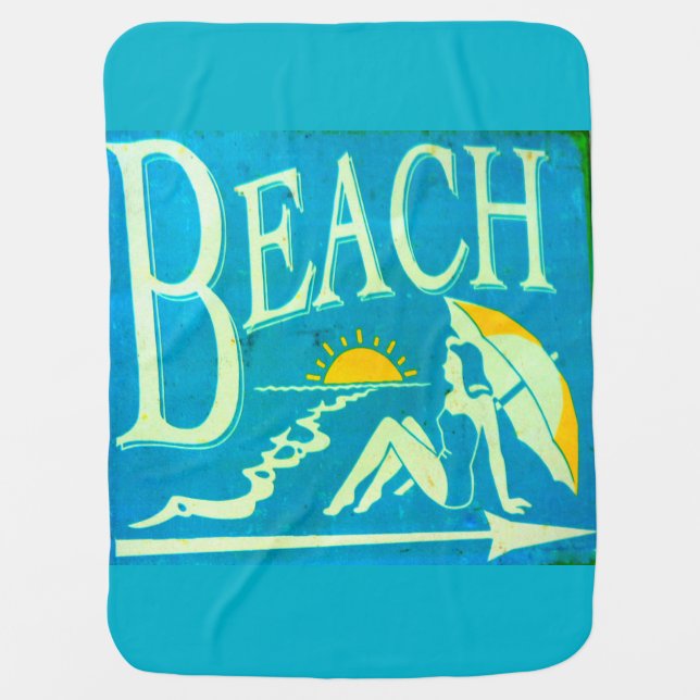 baby blue beach blanket (Front)