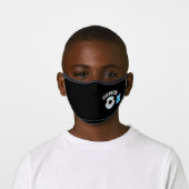 ⭐ Baby Blue, Black and White ⚽ Soccer Ball Premium Face Mask (Worn)