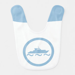 Baby Blue Boat Bib
