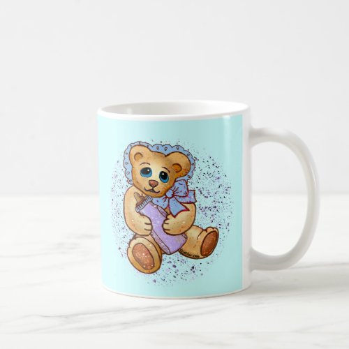 Baby Blue Bonnet Bear Coffee Mug