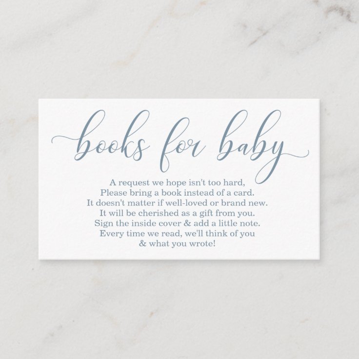 Baby Blue Book Request Baby Shower Invitation Zazzle