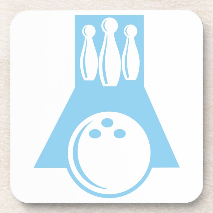 Baby Blue Bowling Coaster