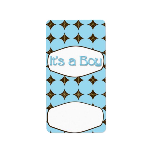 Baby Blue Boy Hersheys Miniature Candy bar wrap Label (Front)