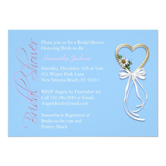 Baby Blue Bride Bridal Shower Invite