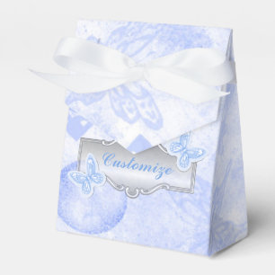 Baby Blue Butterflies & Balloons Favor Box