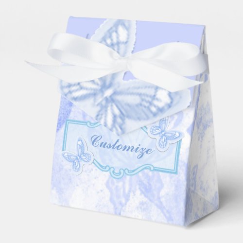 Baby Blue Butterfly Favor Box
