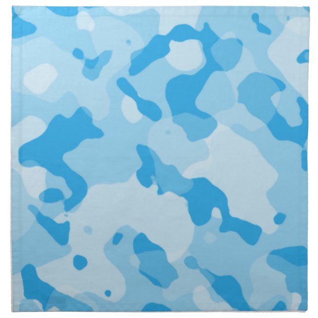 Baby Blue Camo; Camouflage Cloth Napkin (Front)