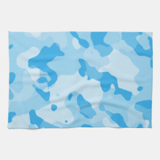 Blue Camouflage Kitchen Towels, Blue Camouflage Hand Towels