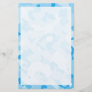 Baby Blue Camo; Camouflage Stationery