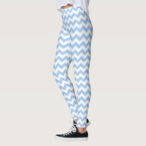 Baby blue Chevron Leggings