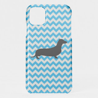 Baby Blue Chevron With Dachshund Uncommon iPhone C 11 Case