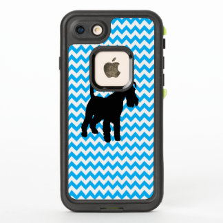 Baby Blue Chevron With Schnauzer