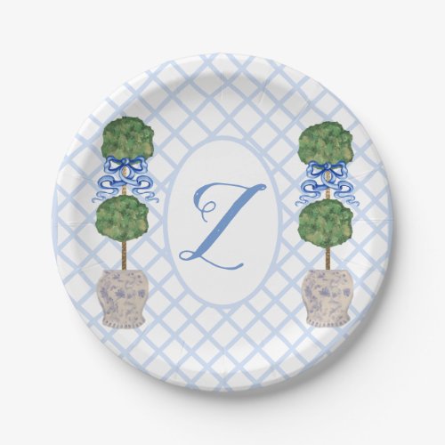 Baby Blue Chinoiserie Ginger Jar Jars Topiary  Paper Plates