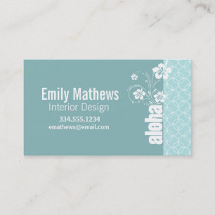 Baby Blue Circles; Aloha Business Card