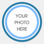 Baby Blue Cirlces Classic Round Sticker
