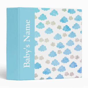 Baby Blue Clouds Photo Album Gift 3 Ring Binder