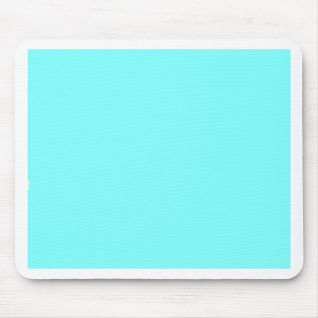 Baby Blue Color Customized Designer Mouse Pad (Front)