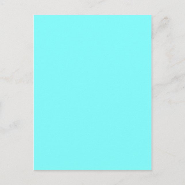 Baby Blue Color Customized Designer Postcard (Front)