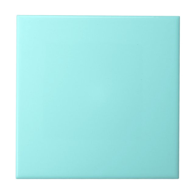 Baby Blue Color Customized Designer Tile (Front)