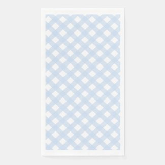 baby Blue Country Style Gingham Pattern Napkins
