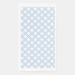 Baby Blue Country Style Gingham Pattern Paper Guest Towels