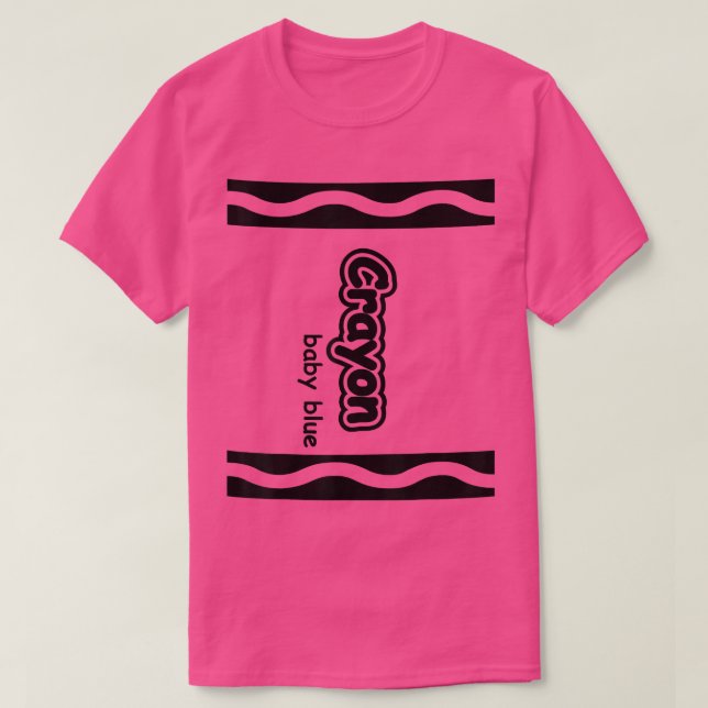 Baby Blue Crayon Easy Halloween Costume Cute 386 T-Shirt (Design Front)