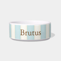 Baby Blue & Cream Stripes Personalized Cat or Dog