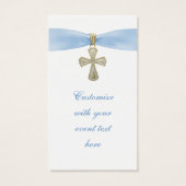 Baby Blue Cross Bomboniere Tags (Back)