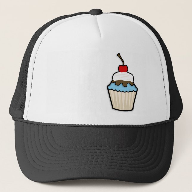 Baby Blue Cupcake Trucker Hat (Front)