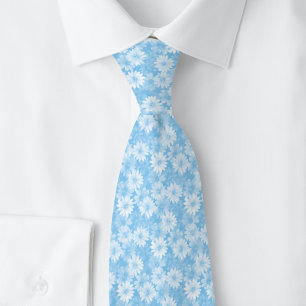 Baby Blue Daisies Neck Tie