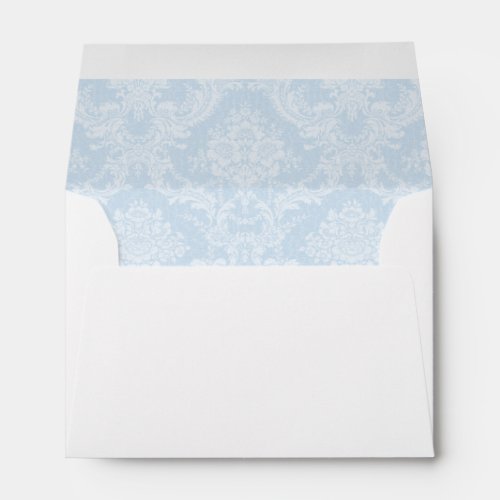 Baby Blue Damask Envelope