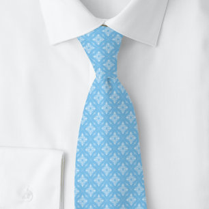 Baby Blue Diamond Starburst Neck Tie