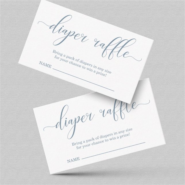 Baby Blue Diaper Raffle Shower Invitation Insert (Creator Uploaded)