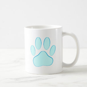Baby Blue Dog Pawprint Coffee Mug
