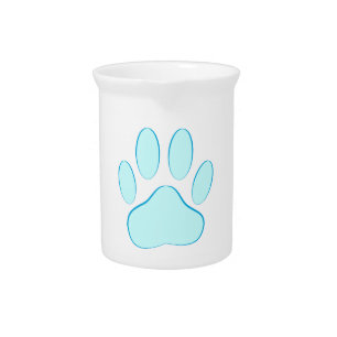 Baby Blue Dog Pawprint Drink Pitcher