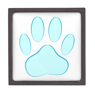 Baby Blue Dog Pawprint Gift Box