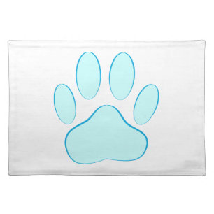 Baby Blue Dog Pawprint Placemat