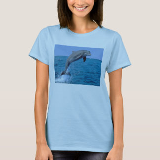 Baby Blue dolphin women medium tee shirt