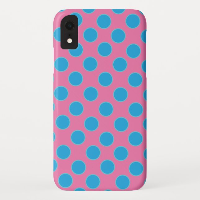 Baby Blue Dots on Pink Background Case-Mate iPhone Case (Back)
